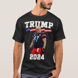 Trump 47 Football Jersey 2024 Amerikaanse vlag Tru T-shirt