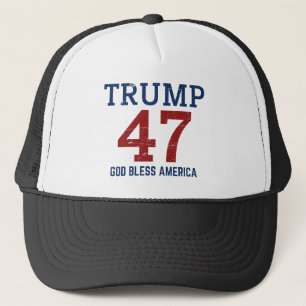 Trump 47 God zegene Amerika Trucker Pet