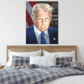 Trump 47: Iconische canvaskunst voor 2024 Canvas Afdruk (Insitu (Slaapkamer))