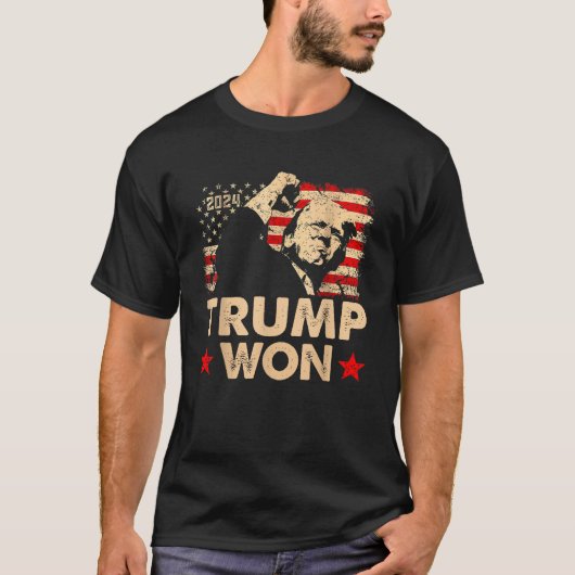 Trump 47 JD Vance won Trump Vance 2024 2025 T-shirt (Voorkant)