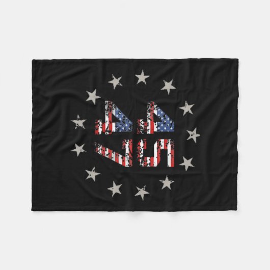 Trump 47 maakt Amerika weer groot Golf van United Fleece Deken (Voorkant (Horizontaal))