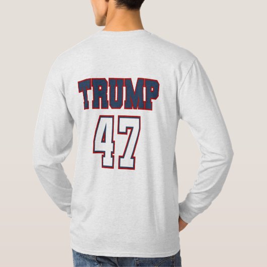 Trump 47 Mannen-T-shirts T-shirt (Achterkant)