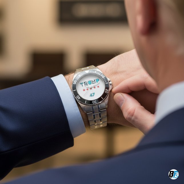 Trump 47 met vijf sterren,  retro horloge (Creator heeft geüpload)