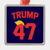 Trump 47 President Metalen Ornament (Voorkant)