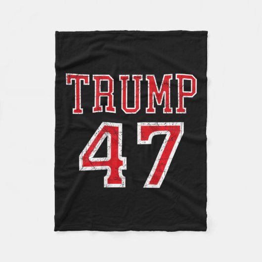 Trump 47 President Team Footbyll Jersey Style 2024 Fleece Deken (Voorkant)