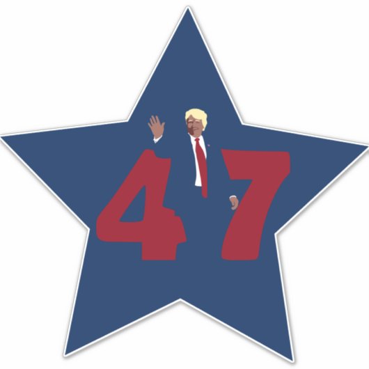 Trump 47 sticker (Voorkant)