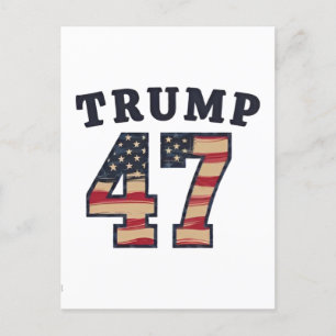 Trump 47 trotse Maga Amerikaanse inauguratiedag Briefkaart