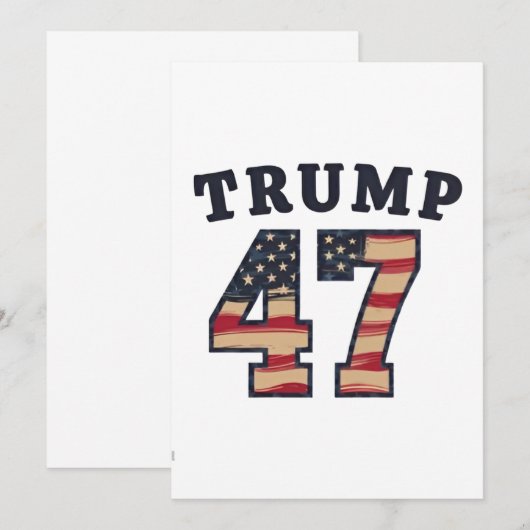 Trump 47 trotse Maga Amerikaanse inauguratiedag Kaart (Voorkant / Achterkant)