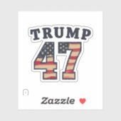 Trump 47 trotse Maga Amerikaanse inauguratiedag Sticker (Vel)
