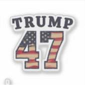 Trump 47 trotse Maga Amerikaanse inauguratiedag Sticker (Voorkant)