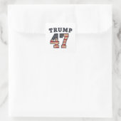 Trump 47 trotse Maga Amerikaanse inauguratiedag Vierkante Sticker (Tas)