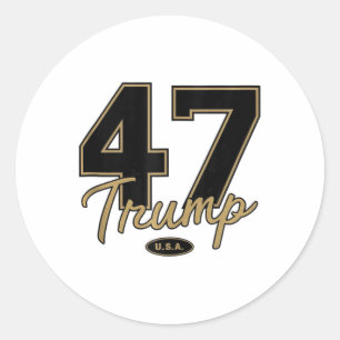 Trump 47 Trump 2024 Republikeinse Conservatief 47 Ronde Sticker