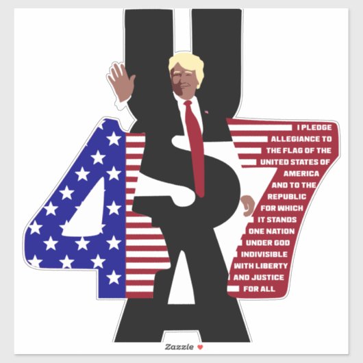 Trump 47 USA Sticker (Vel)