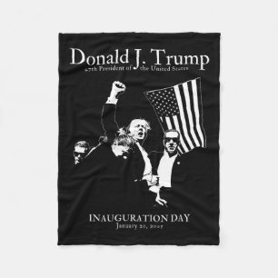 Trump 47e dag van de inauguratie van de Amerikaans Fleece Deken