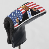 TRUMP 47E PRESIDENT 2024 GOLFHOOFD HOESJE GOLFHEADCOVER (3/4 voorkant)
