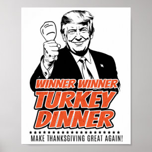 Trump 47e President Thanksgiving winnaar Turkije D Poster