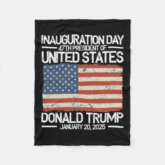 Trump 47e President VS Inauguratiedag 2025 Fleece Deken (Voorkant)