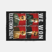 Trump 47e won de inauguratie van de verkiezingen 2 fleece deken (Voorkant (Horizontaal))