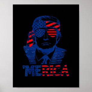 Trump 4 juli Amerika mannen vrouwen VS Amerikaanse Poster