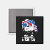 Trump 4 juli Amerikaanse vlag Mannen grappig Magneet (Voorkant / Achterkant)