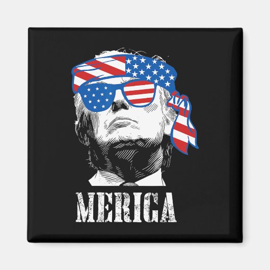 Trump 4 juli Amerikaanse vlag Mannen grappig Magneet (Voorkant)