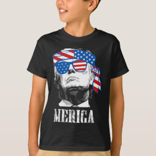 Trump 4 juli Amerikaanse vlag Mannen grappig T-shirt