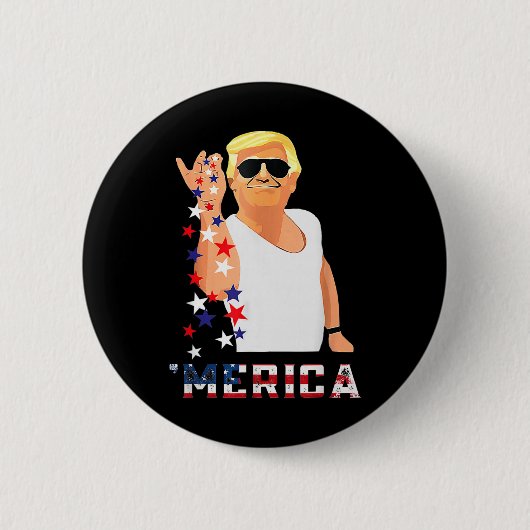 Trump 4 juli  ronde button 5,7 cm (Voorkant)