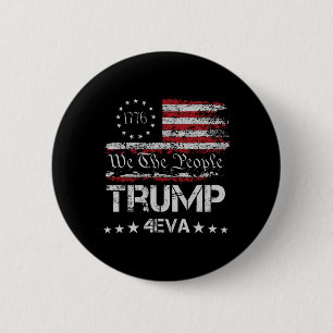 Trump 4eva Voor altijd 4 juli liefde president wij Ronde Button 5,7 Cm