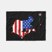 Trump 51 State of American Canada Vlag Verenigde S Fleece Deken (Voorkant (Horizontaal))