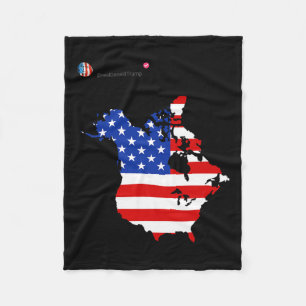 Trump 51 State of American Canada Vlag Verenigde S Fleece Deken