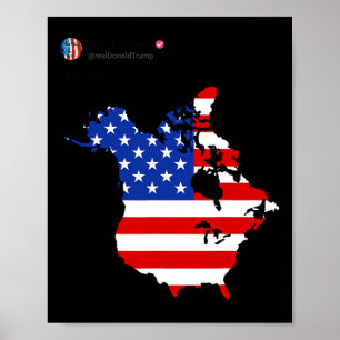 Trump 51 State of American Canada Vlag Verenigde S Poster