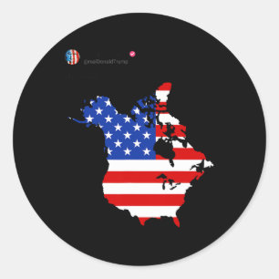 Trump 51 State of American Canada Vlag Verenigde S Ronde Sticker