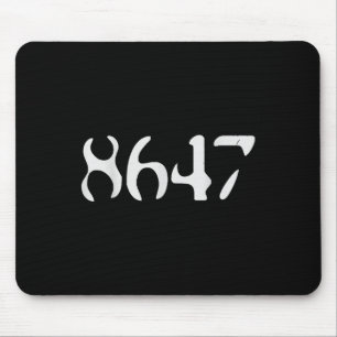 Trump 8647 retro zwarte anti grappige liberale pre muismat