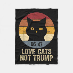Trump 86 47 Retro T-shirt Love Cats niet Trump Fleece Deken