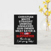 Trump-aanhanger Christelijk Blank Rechtlijnig Niet Kaart (Gele Bloem)