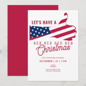 Trump-aanhanger Republikein krijgt rode kerst Kaart (Voorkant / Achterkant)