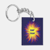 Trump Acrylische Sleutelhanger (Voorkant Links)