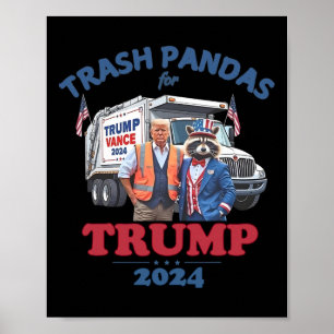Trump Afval Trash Pandas Voor Trump 2024  Poster