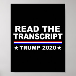 Trump Afzettings Hoax T-shirt Lees het Transcript Poster