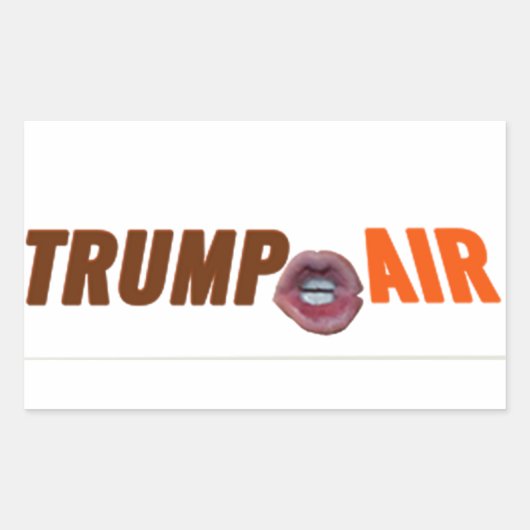 Trump Air Au Naturel Clear Rechthoekige Sticker (Voorkant)