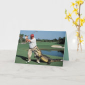 Trump Alligator Greeting Card Kaart (Gele Bloem)