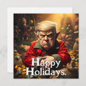 Trump als boze kerstelf (Voorkant / Achterkant)