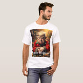 Trump als boze kerstelf t-shirt (Voorkant volledig)