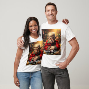 Trump als boze kerstelf t-shirt