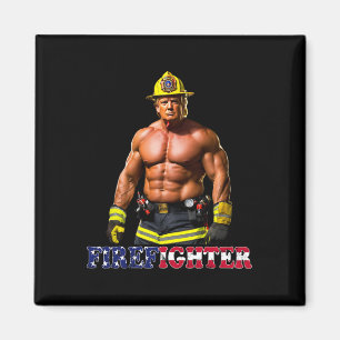 Trump als een buff brandweerman Trump 2024 Magneet