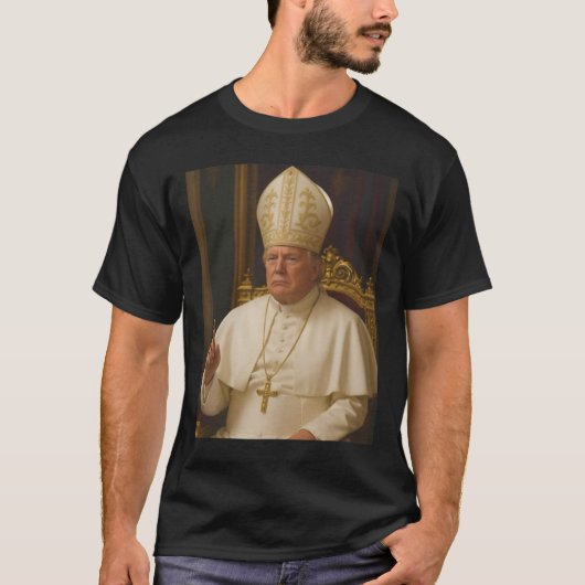 Trump als Paus T-shirt Meme Funny 1 (Voorkant)