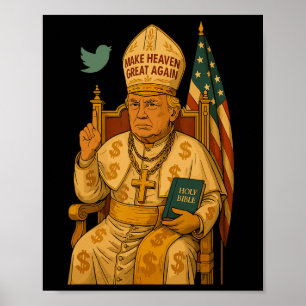 Trump als paus Vaticaanse Kerk Poster