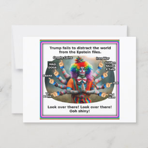 Trump als Shiva de vernietiger Briefkaart