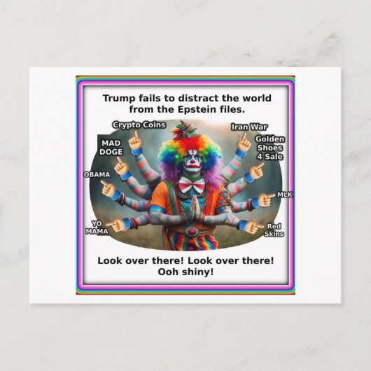 Trump als Shiva de vernietiger Briefkaart (Voorkant)