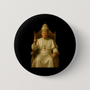 Trump als Vaticaanse Kerk Paus Grappig Paus Trump Ronde Button 5,7 Cm